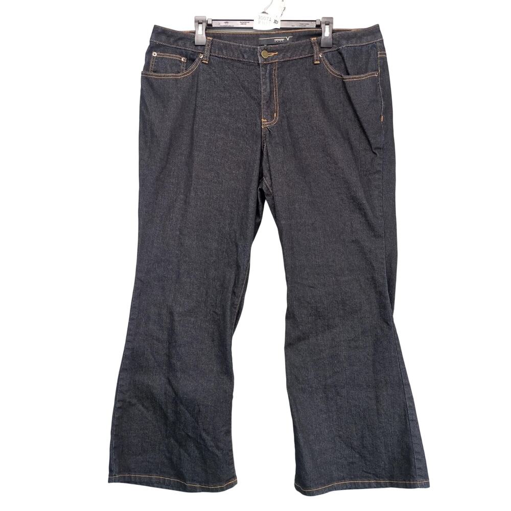 Venezia Bootcut Jeans Women's 18 Petite Stretch Denim Dark Wash 40x29" Western